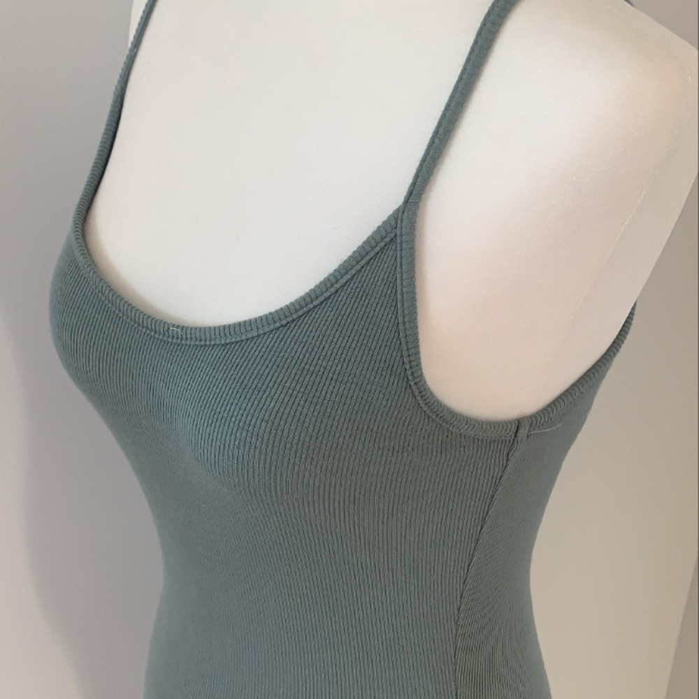 fitted midi dress in sage green